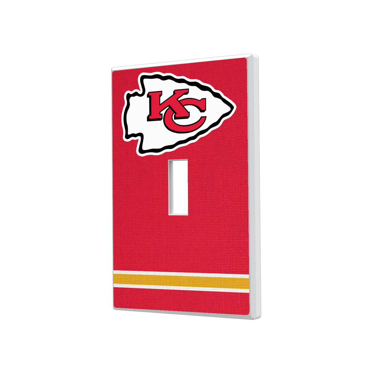 Kansas City Chiefs Stripe Hidden-Screw Light Switch Plate#Style_Single Toggle