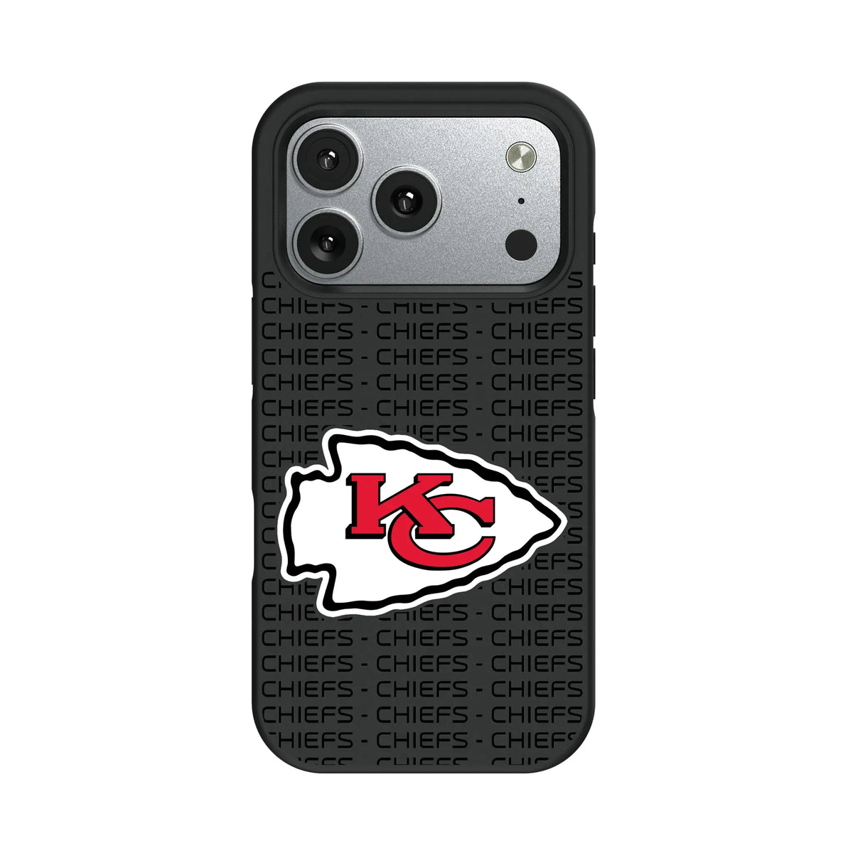 Kansas City Chiefs Text Backdrop iPhone Bump Phone Case for Apple iPhone#Device_iPhone 17 Pro