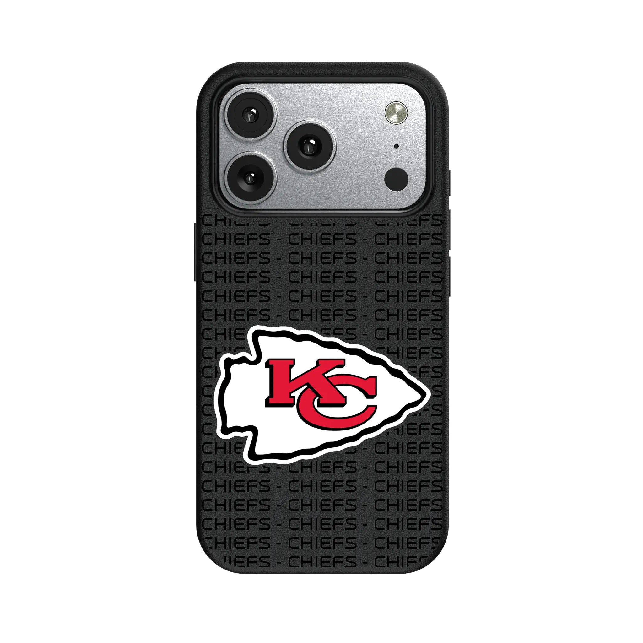 Kansas City Chiefs Text Backdrop iPhone MagSafe Compatible Phone Case for Apple iPhone#Device_iPhone 17 Pro