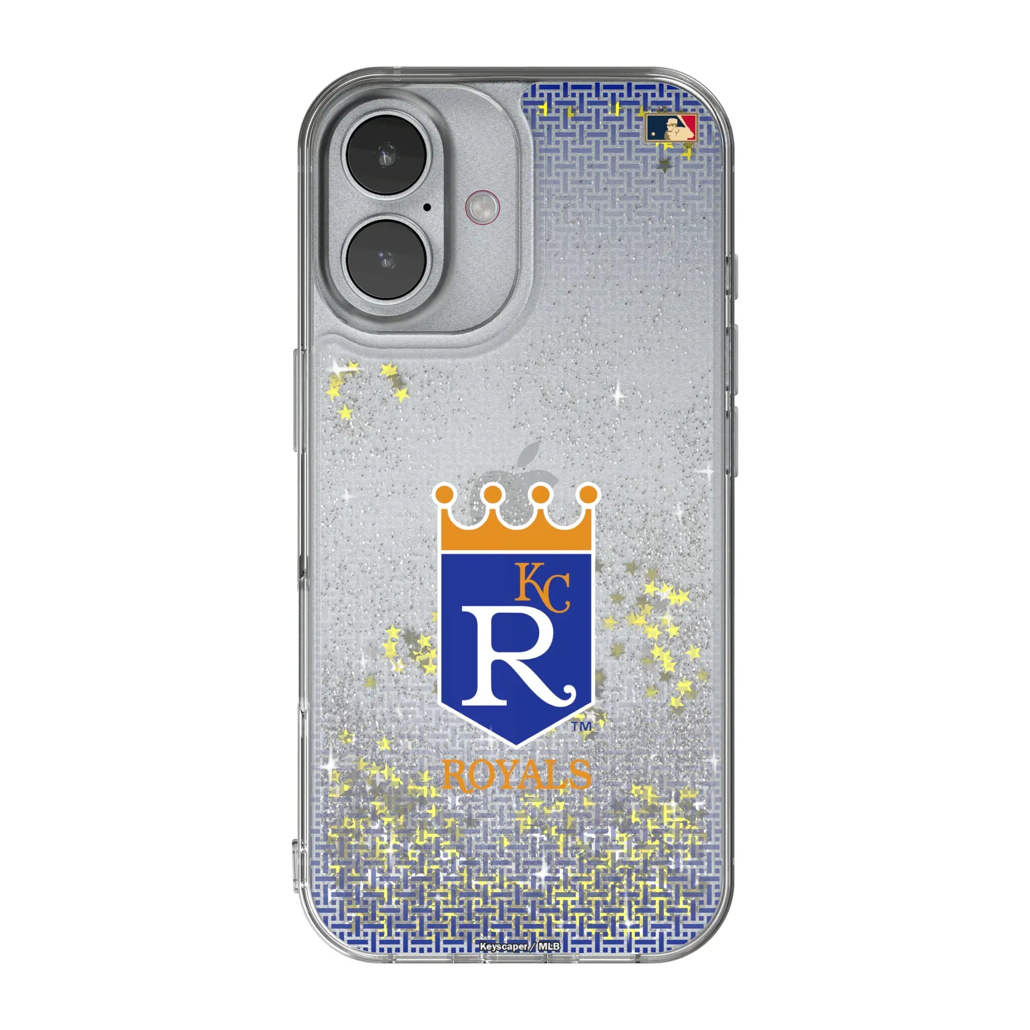 Kansas City Royals 1969-1978 - Cooperstown Collection Linen iPhone Glitter Phone Case for Apple iPhone