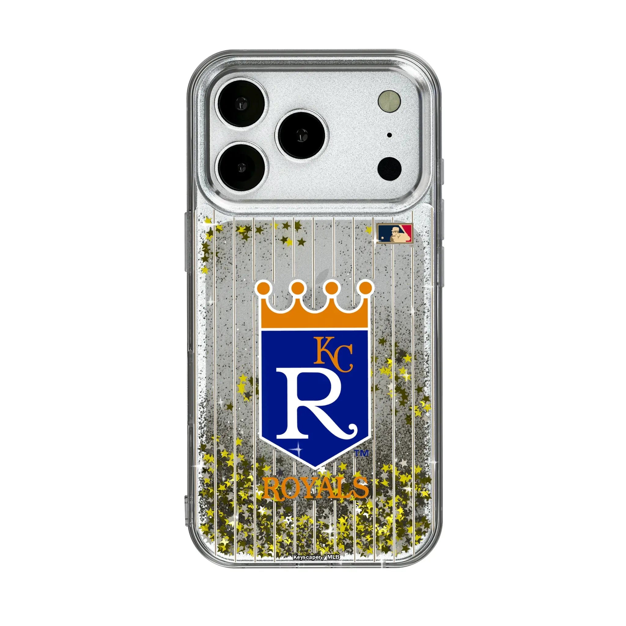 Kansas City Royals 1969-1978 - Cooperstown Collection Pinstripe iPhone Glitter Phone Case for Apple iPhone