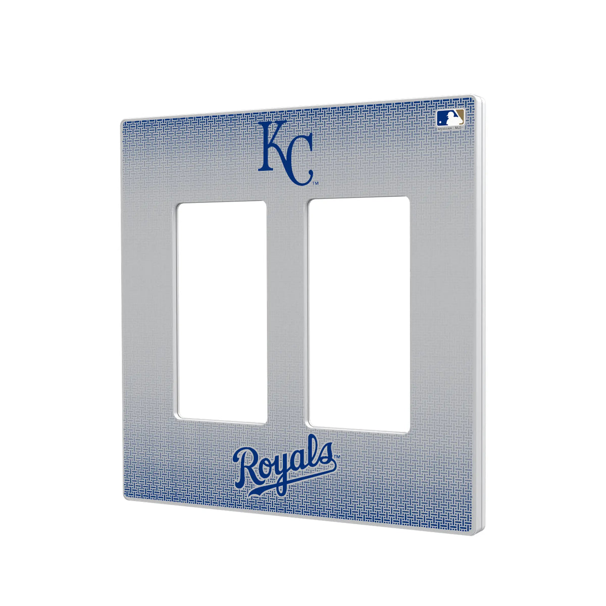 Kansas City Royals Linen Hidden-Screw Light Switch Plate#Style_Double Rocker