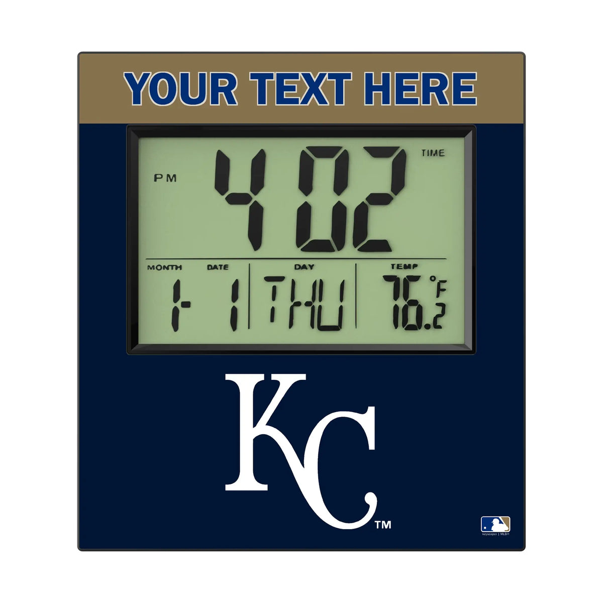 Kansas City Royals Personalized Color Block Wall Clock