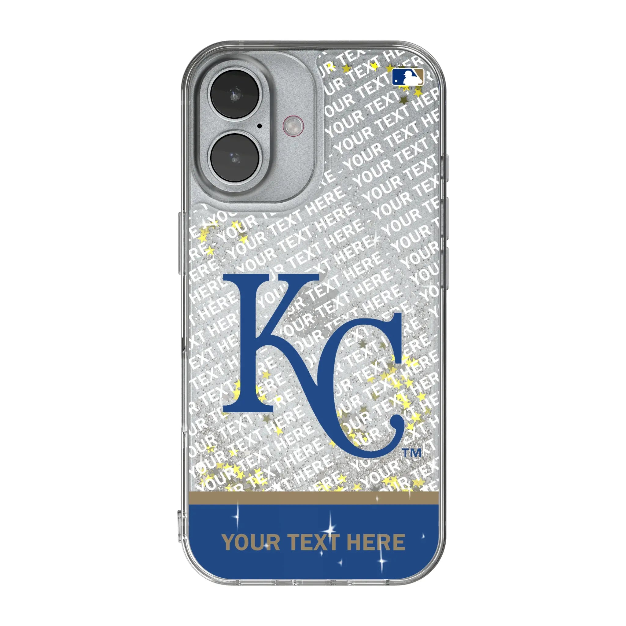 Kansas City Royals Personalized EndZone Plus iPhone Glitter Phone Case for Apple iPhone