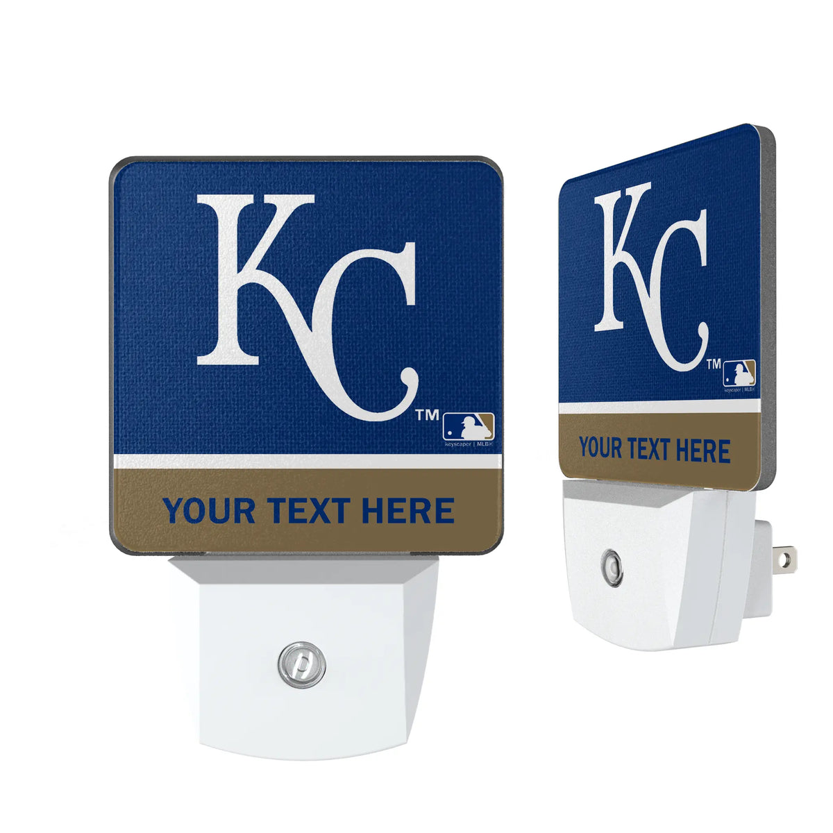 Kansas City Royals Personalized Endzone Solid Night Light 2-Pack