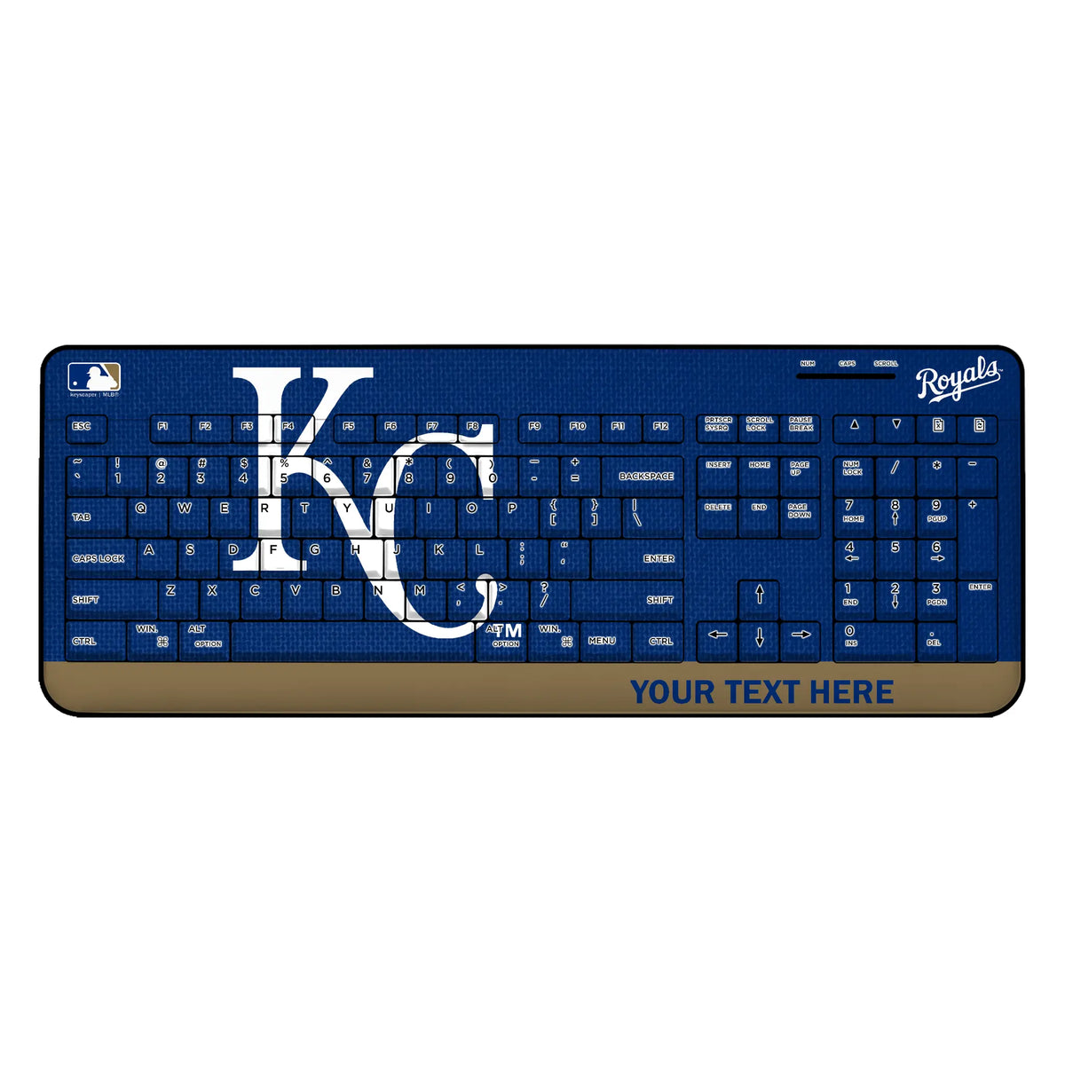 Kansas City Royals Personalized Endzone Solid Wireless USB Keyboard