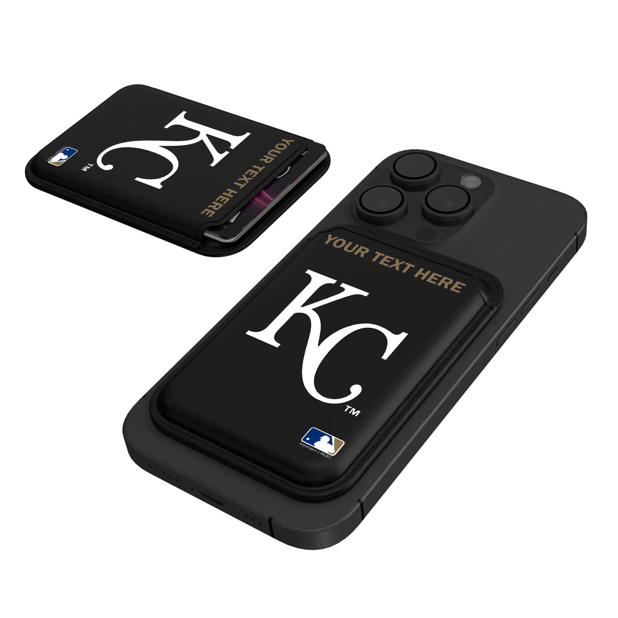 Kansas City Royals Personalized Insignia Black Magnetic Credit Card Wallet
