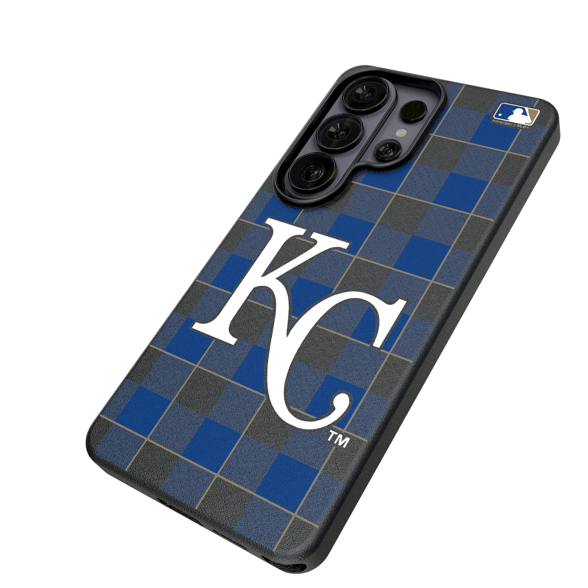 Kansas City Royals Plaid Galaxy MagSafe Compatible Phone Case for Samsung Galaxy - Isometric View#Device_Galaxy S26 Ultra