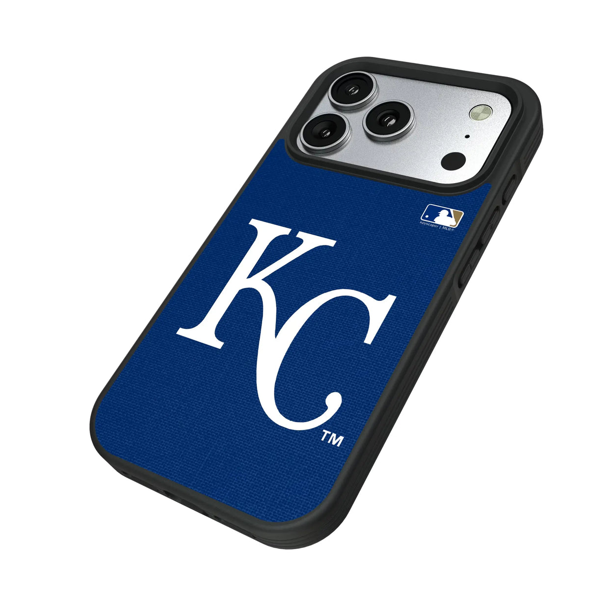 Kansas City Royals Solid iPhone Bump Phone Case for Apple iPhone - Isometric View#Device_iPhone 17 Pro