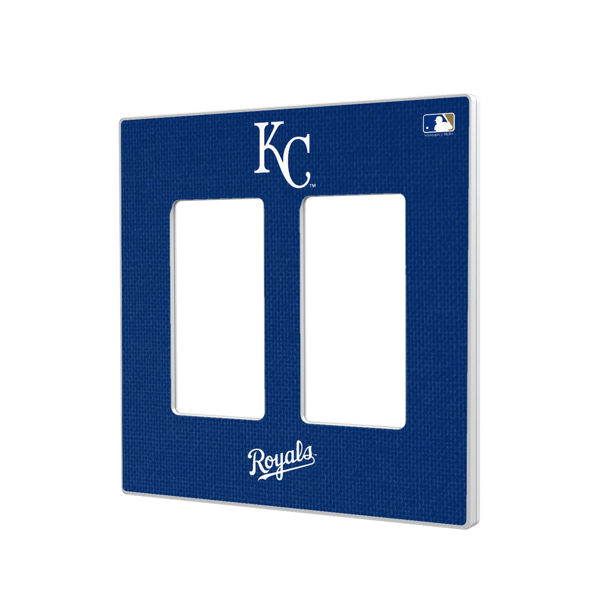 Kansas City Royals Solid Hidden-Screw Light Switch Plate#Style_Double Rocker