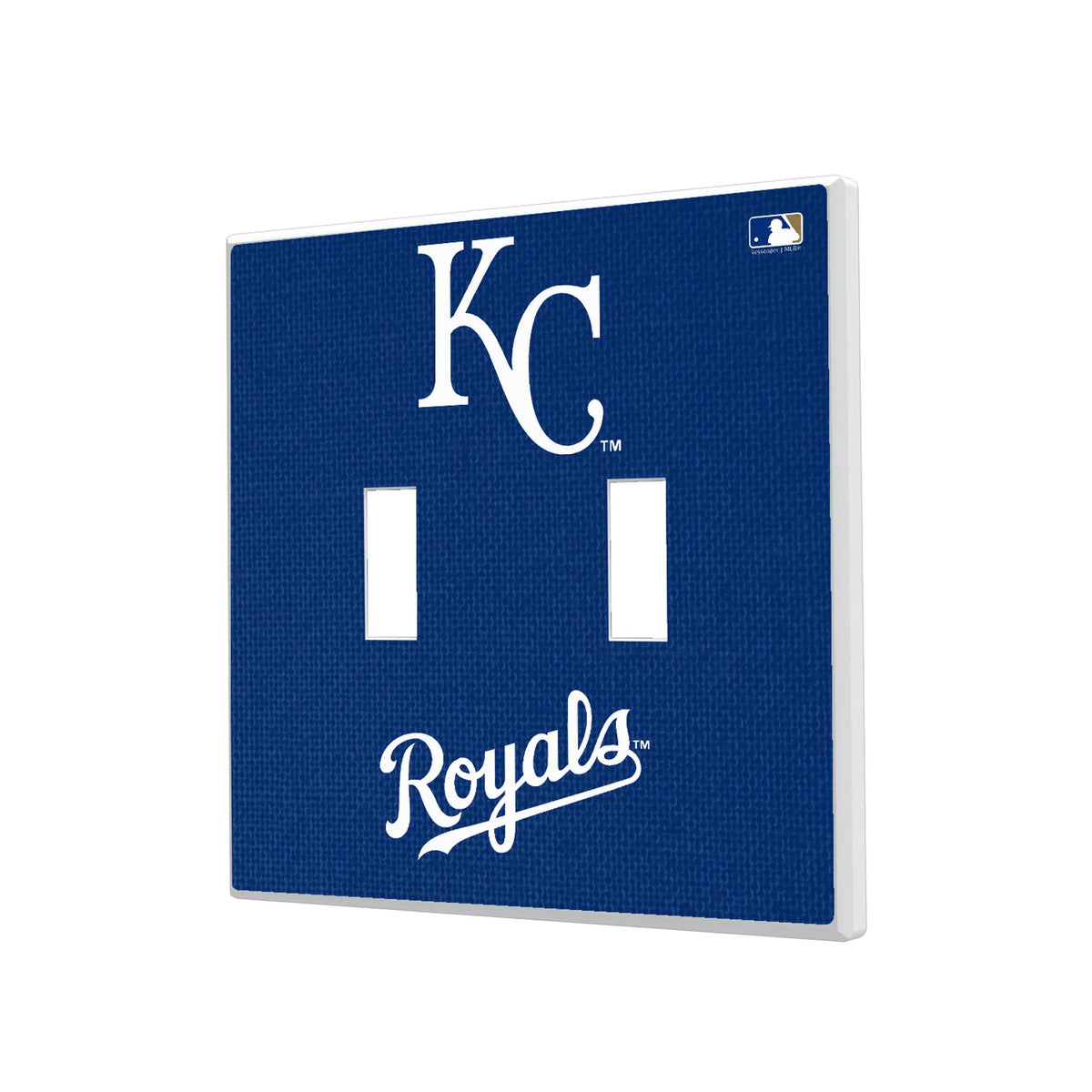 Kansas City Royals Solid Hidden-Screw Light Switch Plate#Style_Double Toggle