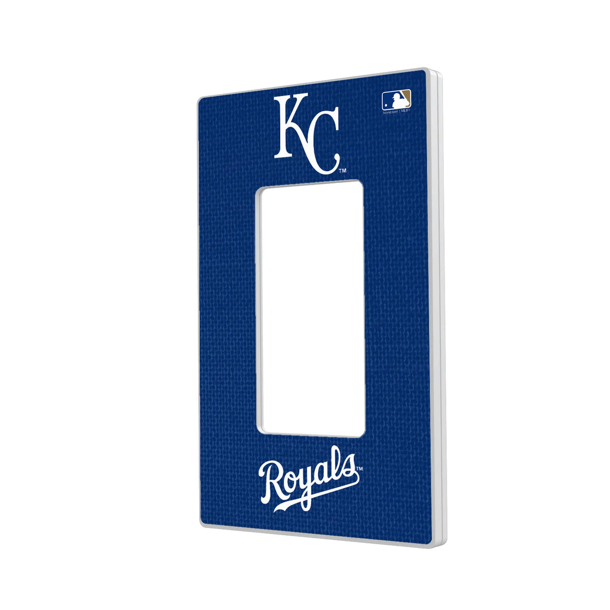 Kansas City Royals Solid Hidden-Screw Light Switch Plate#Style_Single Rocker