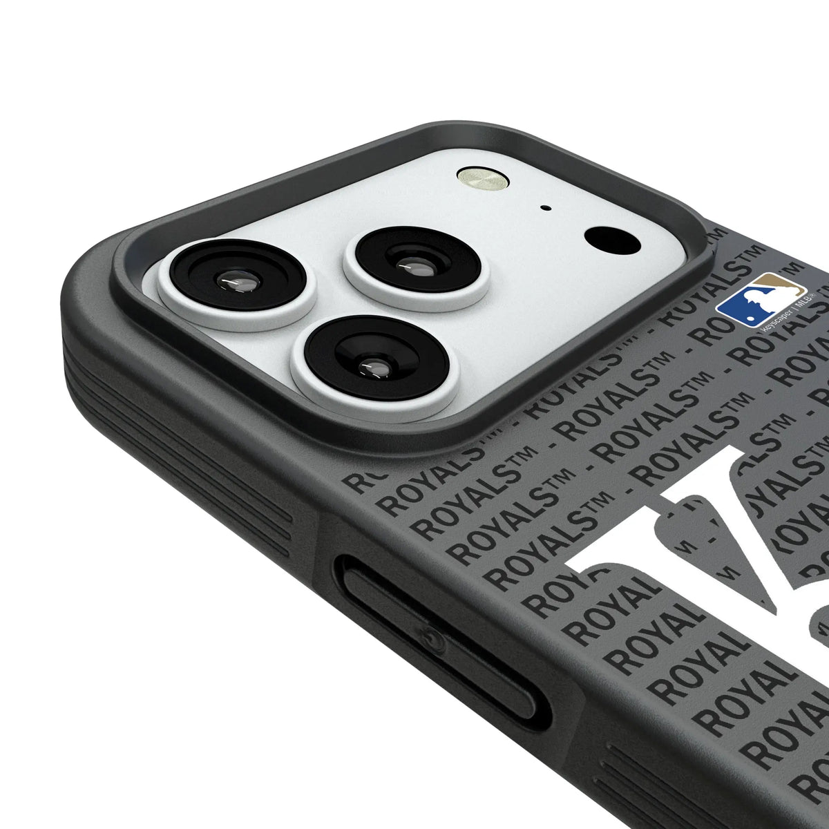 Kansas City Royals Text Backdrop iPhone Bump Phone Case for Apple iPhone - Detail#Device_iPhone 18 Pro