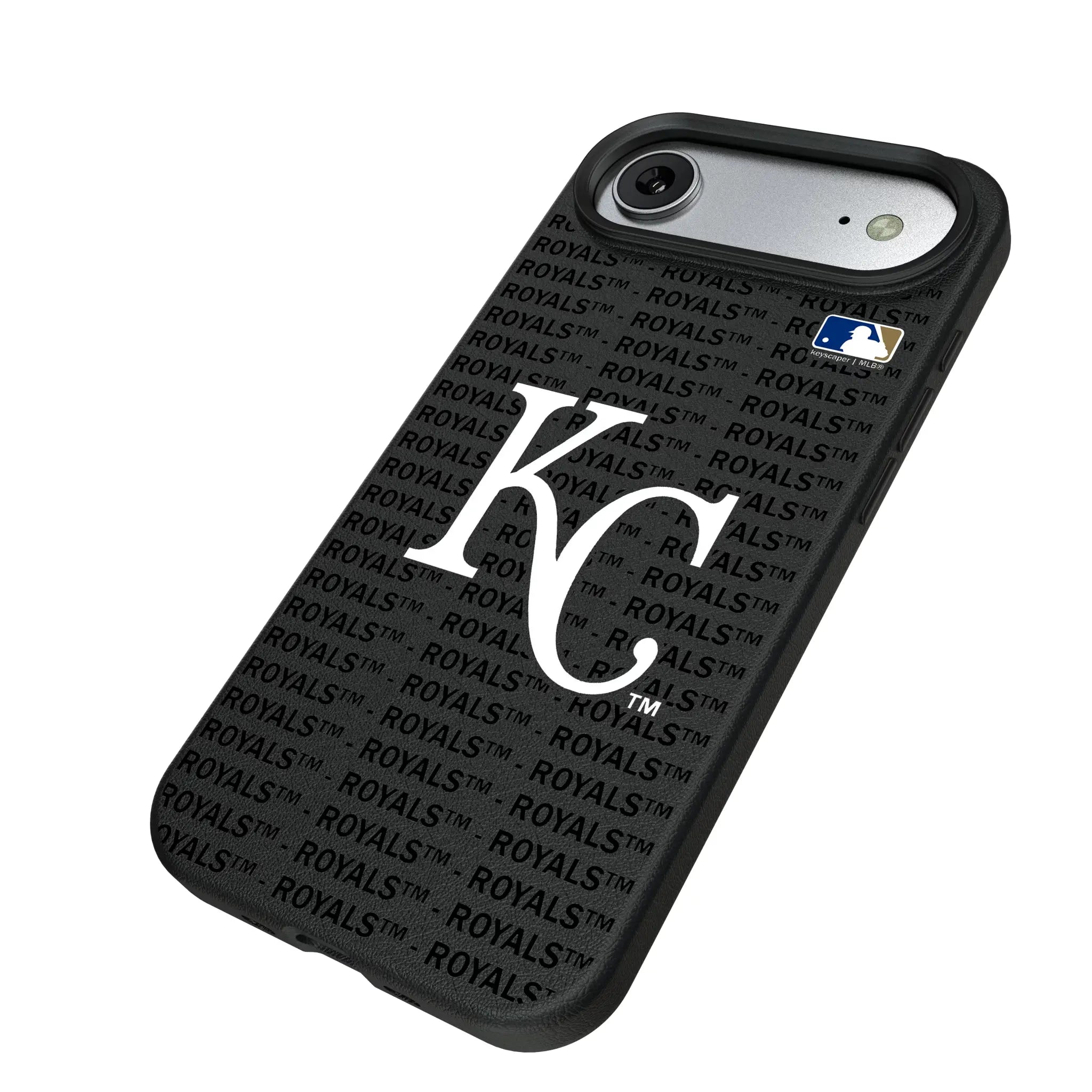 Kansas City Royals Text Backdrop iPhone MagSafe Compatible Phone Case for Apple iPhone - Isometric View#Device_iPhone Air
