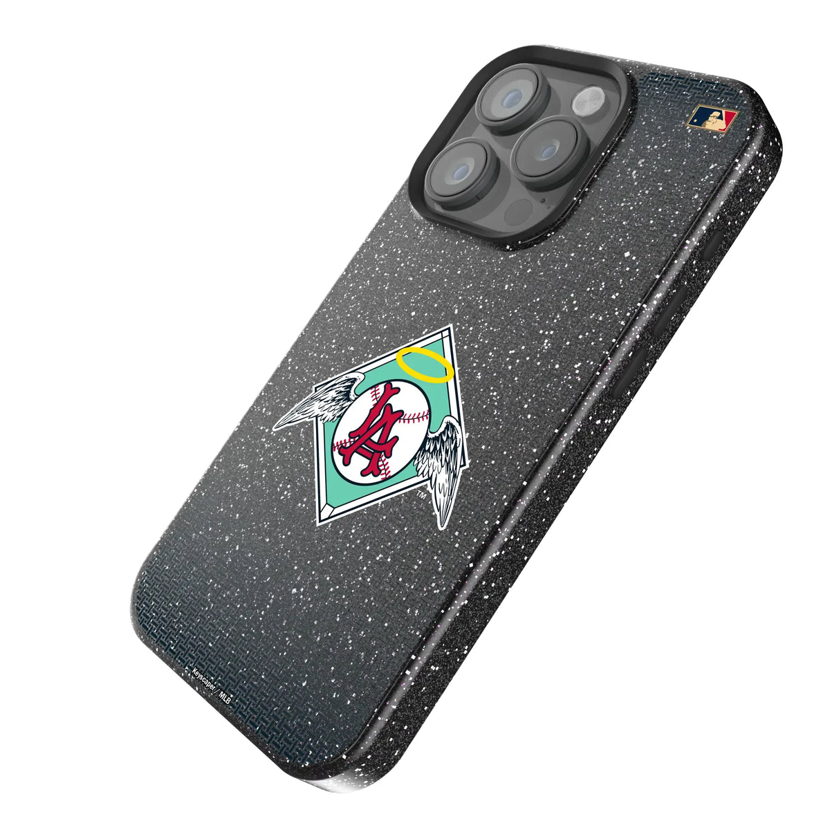 LA Angels 1961-1965 - Cooperstown Collection Linen iPhone Bling Phone Case for Apple iPhone - Isometric View