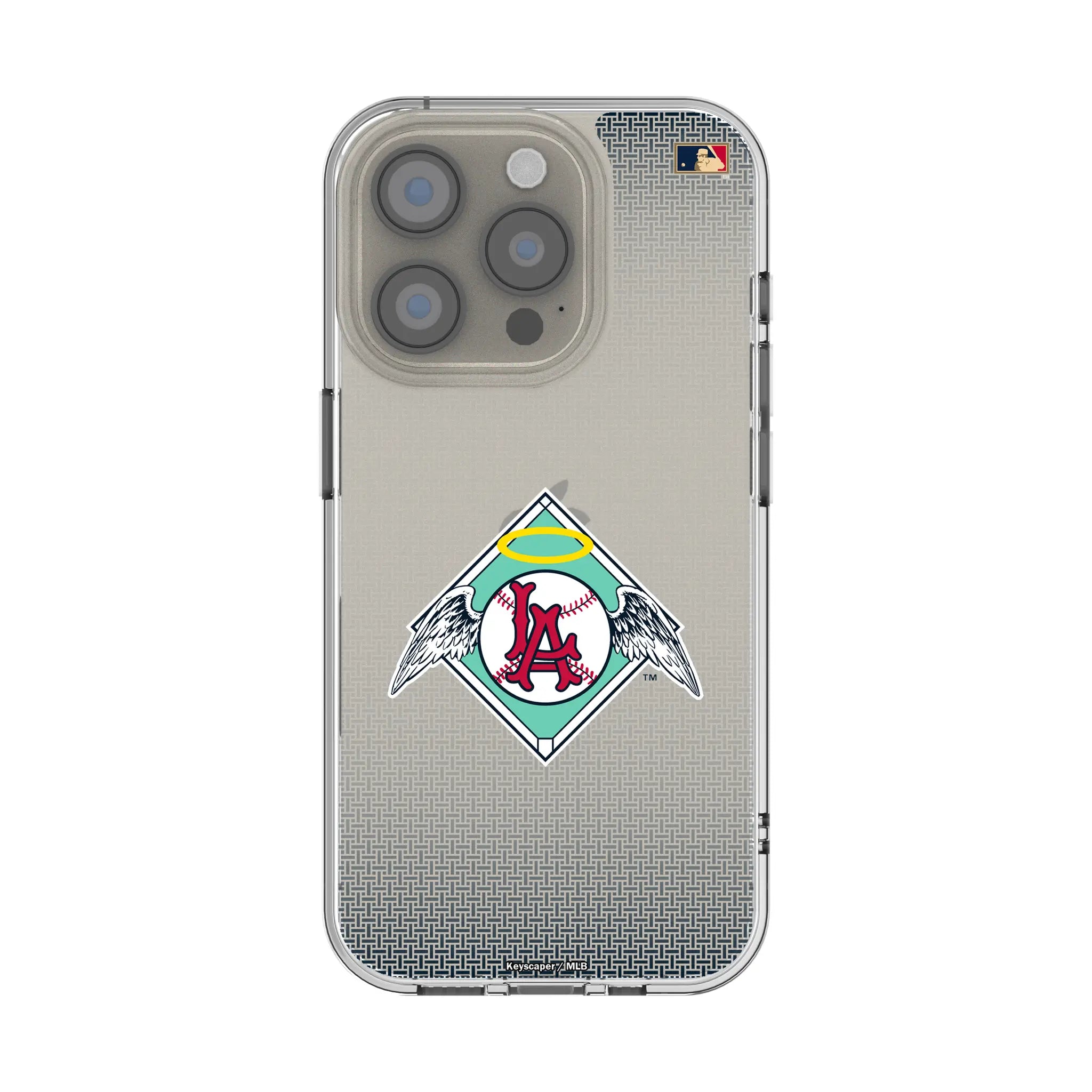 LA Angels 1961-1965 - Cooperstown Collection Linen iPhone Clear Phone Case for Apple iPhone