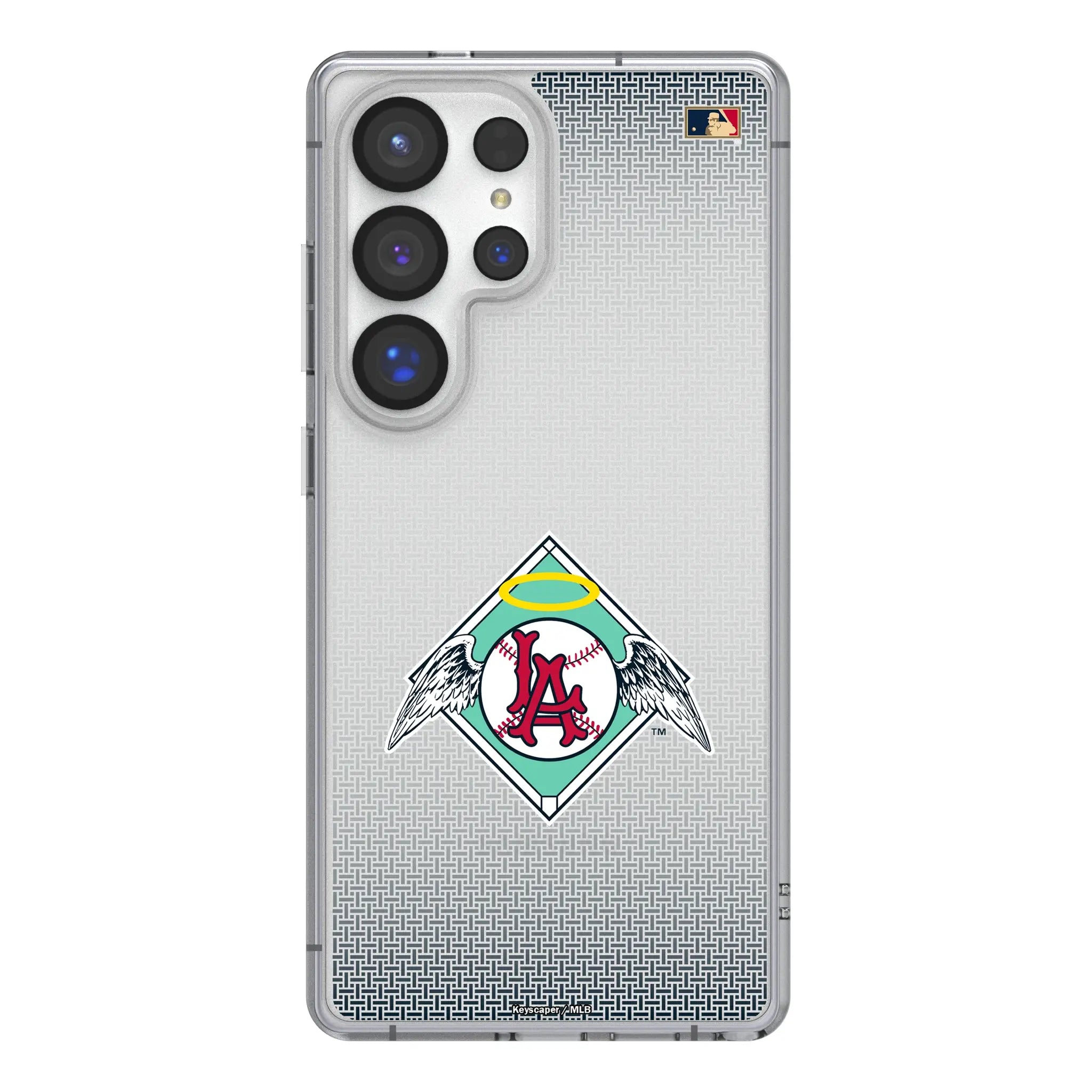 LA Angels 1961-1965 - Cooperstown Collection Linen Galaxy Clear Phone Case for Samsung Galaxy#Device_Galaxy S25 Ultra