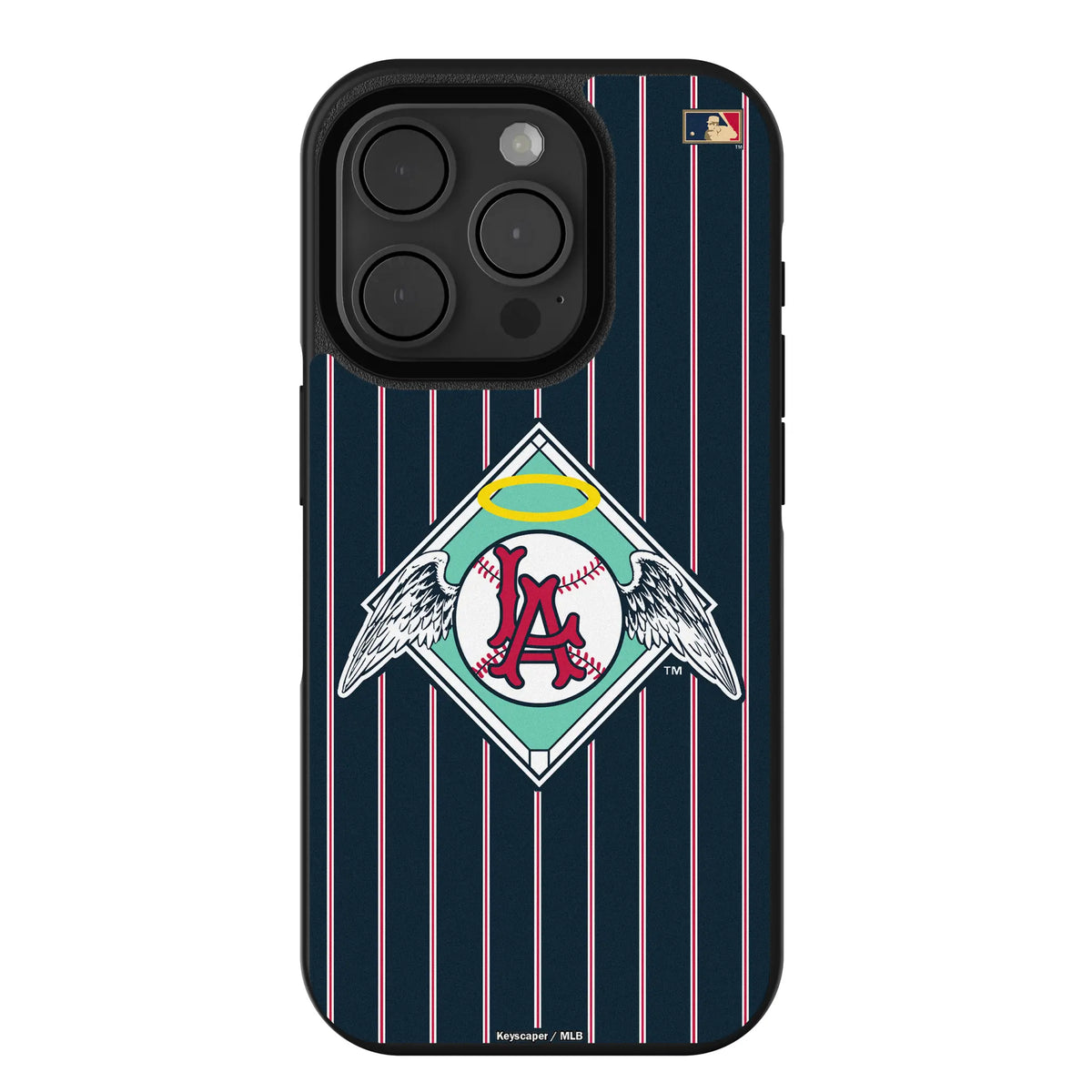 LA Angels 1961-1965 - Cooperstown Collection Pinstripe iPhone Bump Phone Case for Apple iPhone