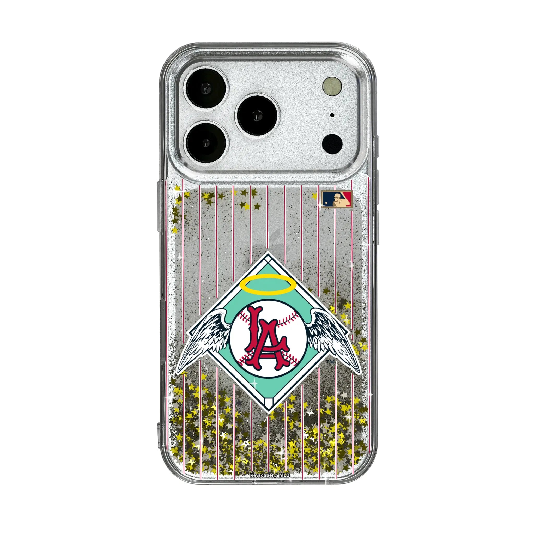 LA Angels 1961-1965 - Cooperstown Collection Pinstripe iPhone Glitter Phone Case for Apple iPhone