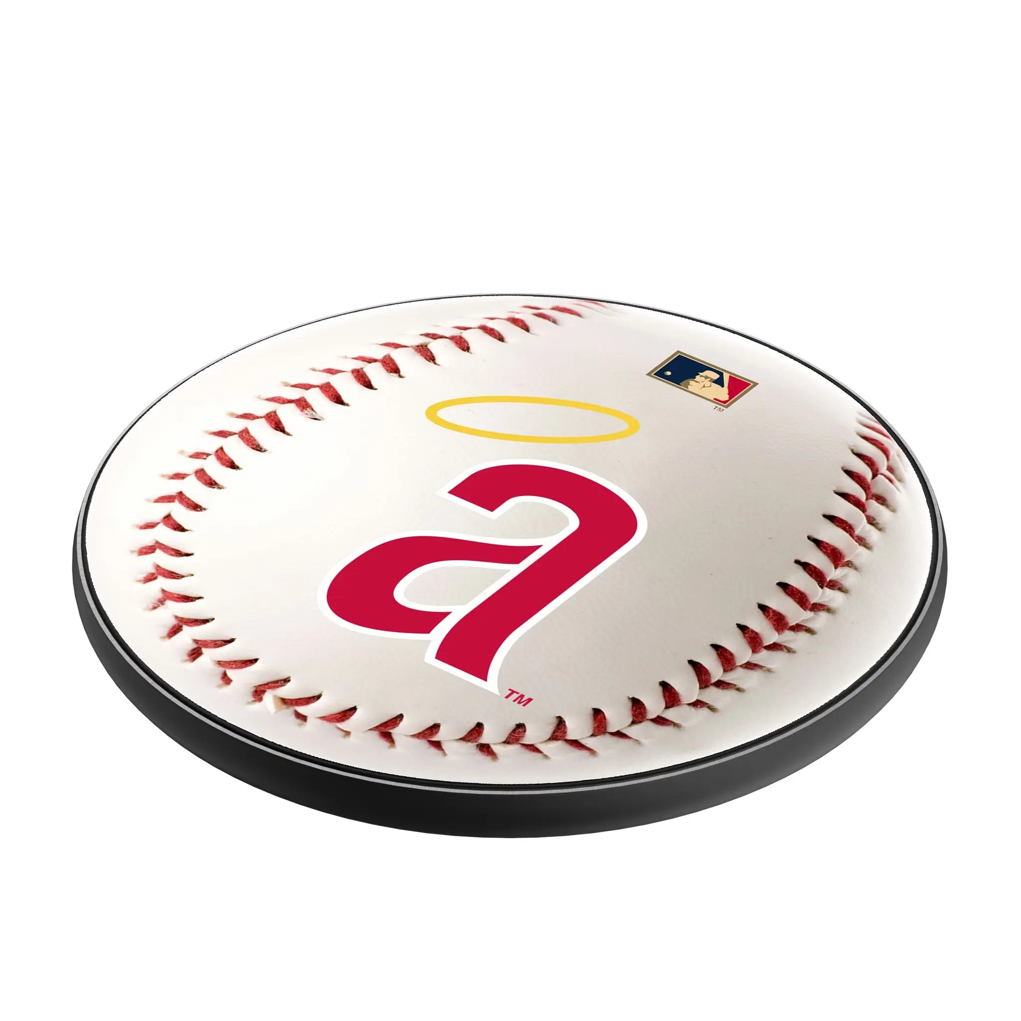 LA Angels 1971 - Cooperstown Collection Baseball 15-Watt Wireless Charger - Isometric View