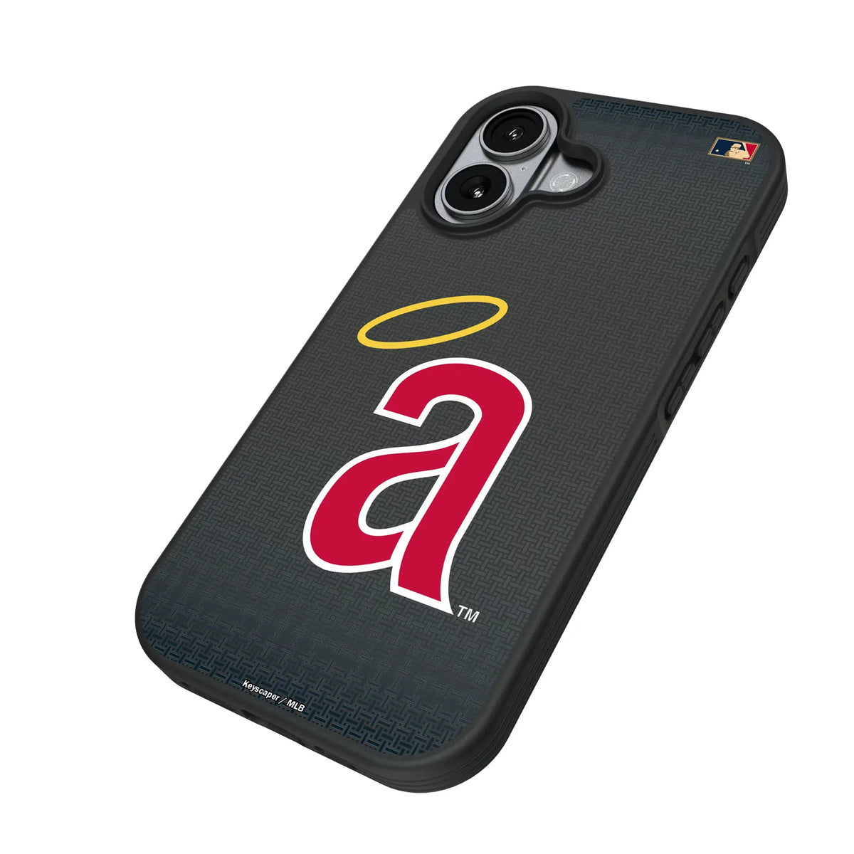 LA Angels 1971 - Cooperstown Collection Linen iPhone Bump Phone Case for Apple iPhone - Isometric View#Device_iPhone 17