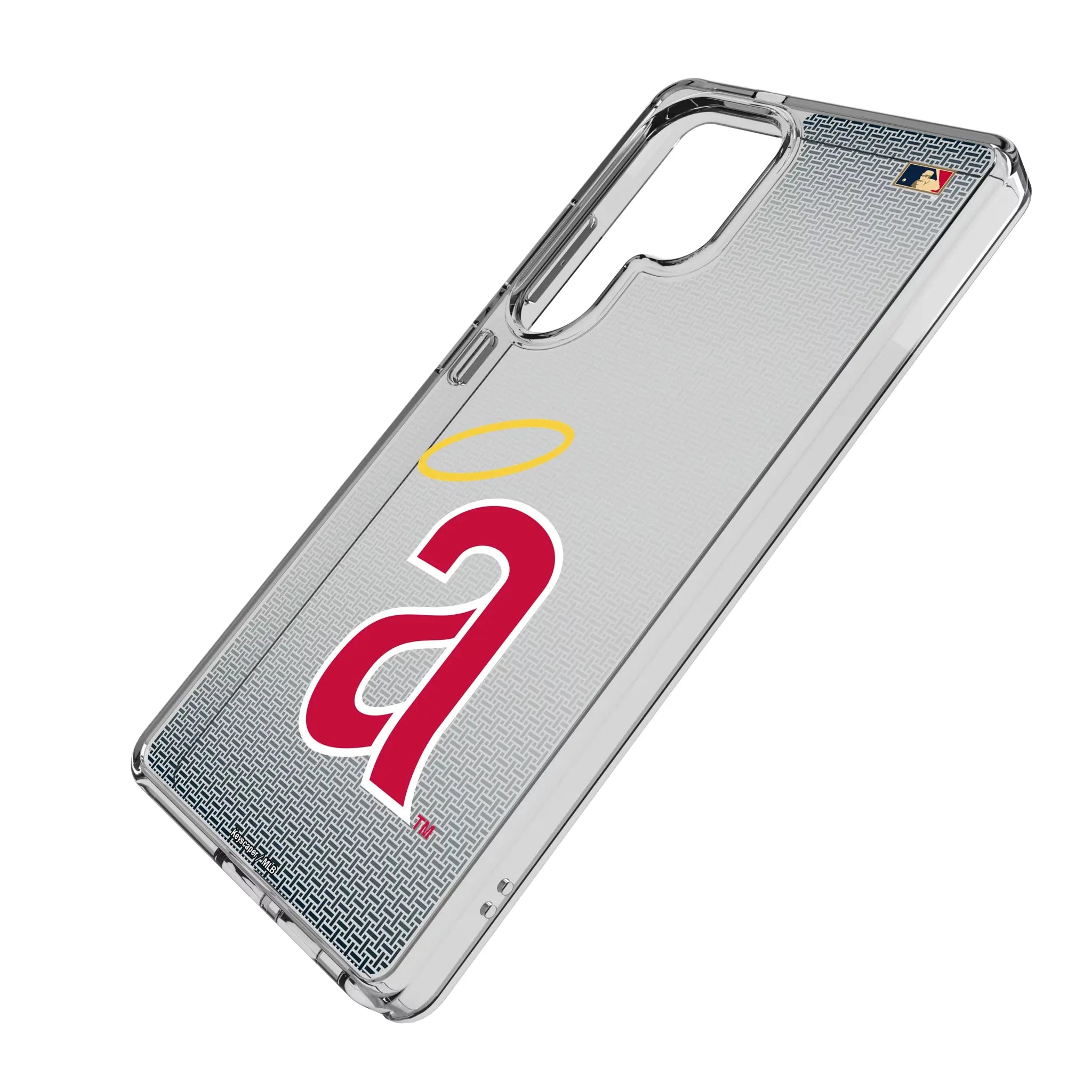 LA Angels 1971 - Cooperstown Collection Linen Galaxy Clear Phone Case for Samsung Galaxy - Isometric View#Device_Galaxy S25 Ultra