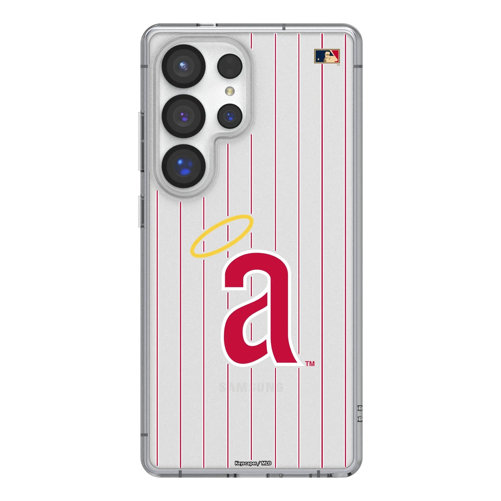 LA Angels 1971 - Cooperstown Collection Pinstripe Galaxy Clear Phone Case for Samsung Galaxy#Device_Galaxy S25 Ultra