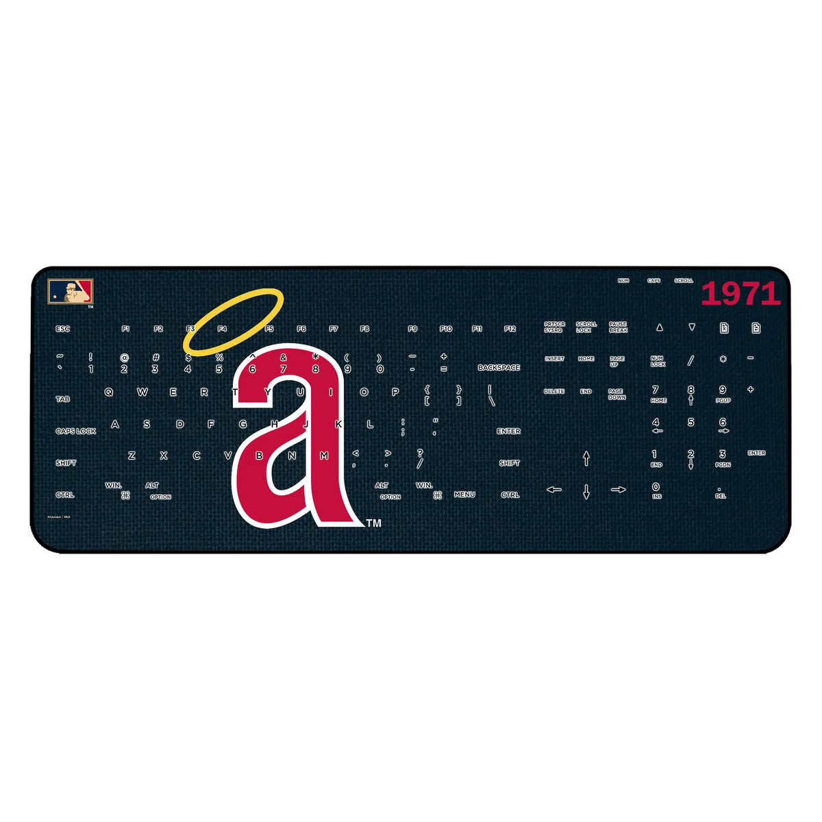 LA Angels 1971 - Cooperstown Collection Solid Wireless USB Keyboard
