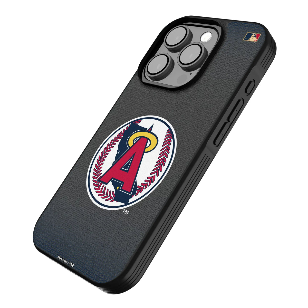 LA Angels 1986-1992 - Cooperstown Collection Linen iPhone Bump Phone Case for Apple iPhone - Isometric View