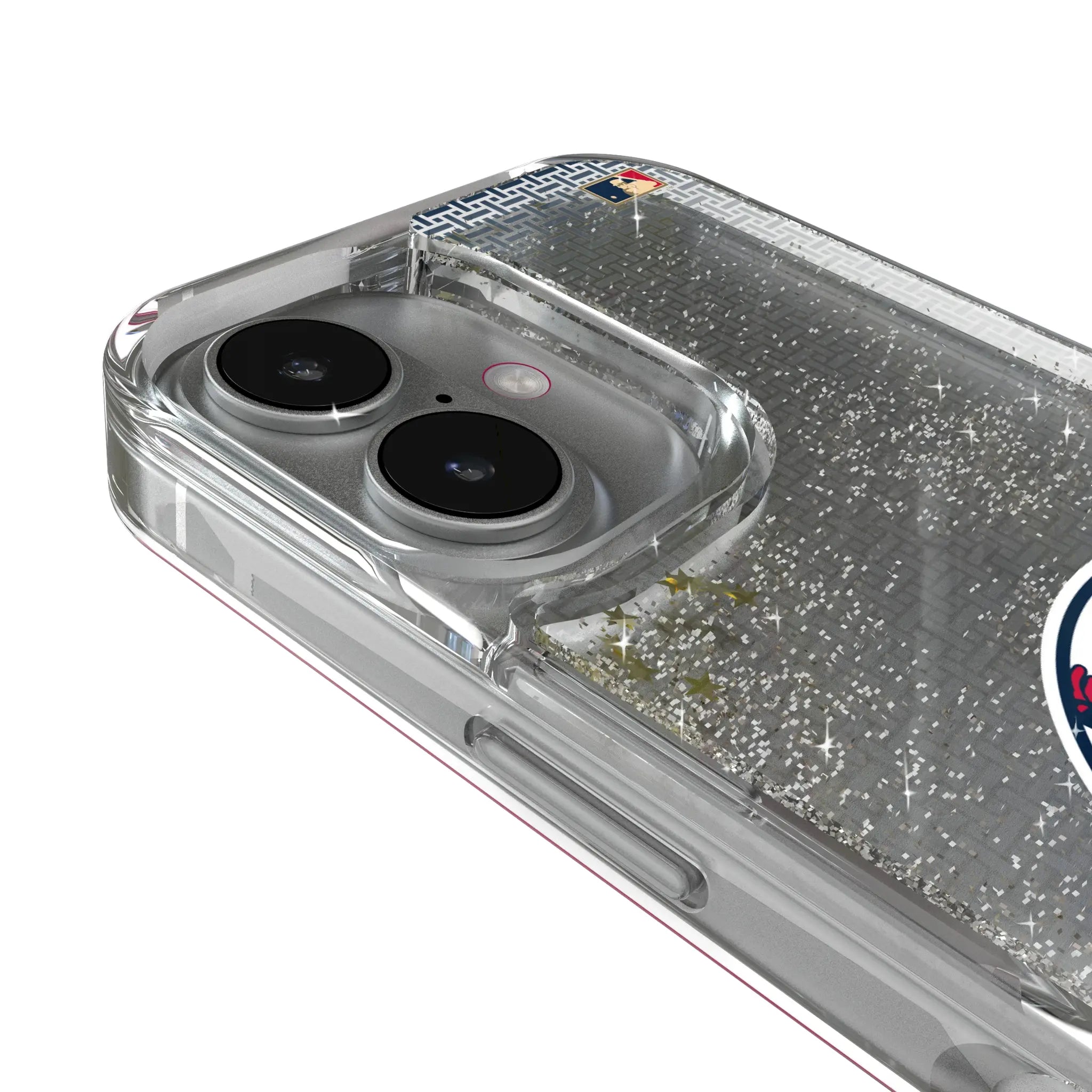 LA Angels 1986-1992 - Cooperstown Collection Linen iPhone Glitter Phone Case for Apple iPhone - Detail
