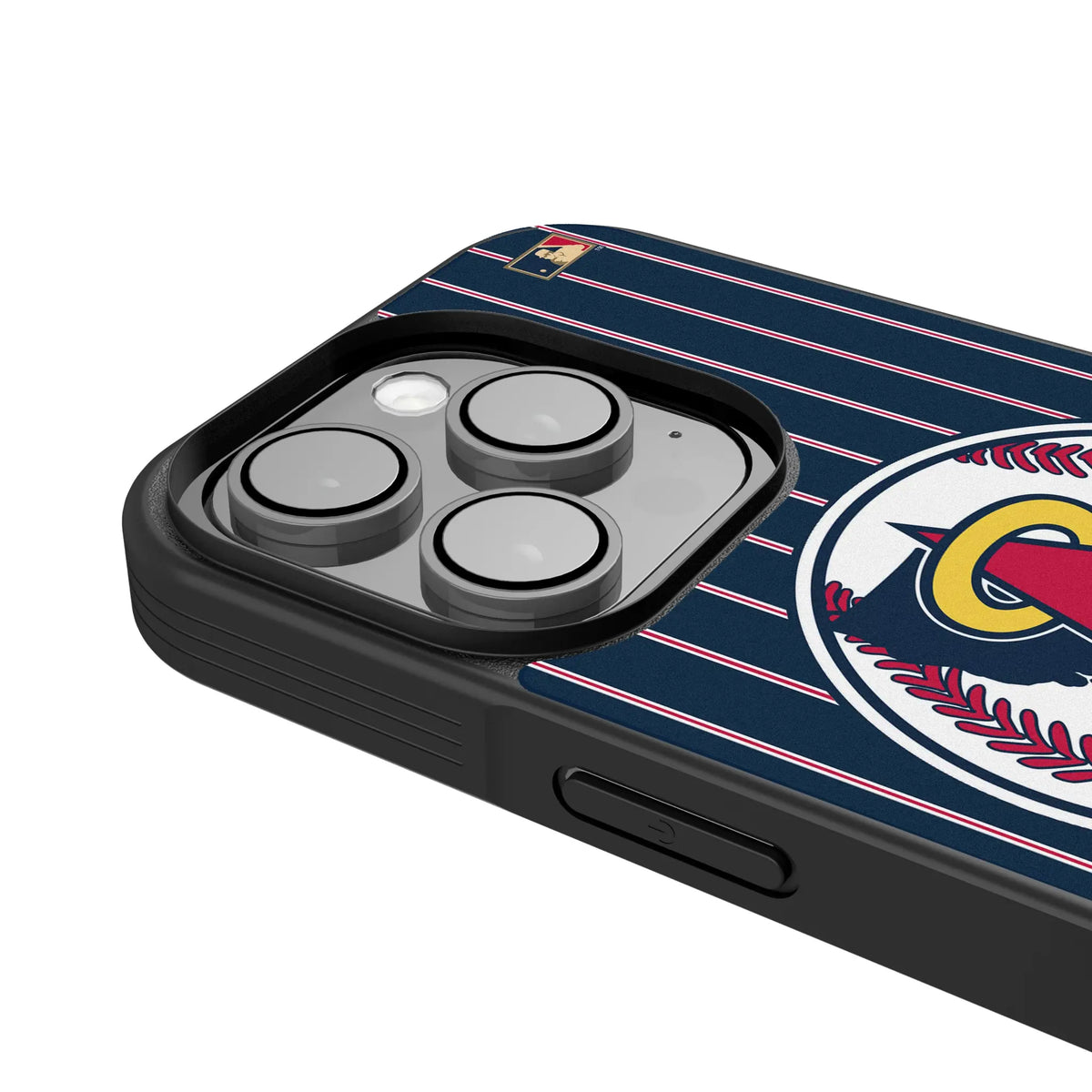 LA Angels 1986-1992 - Cooperstown Collection Pinstripe iPhone Bump Phone Case for Apple iPhone - Detail