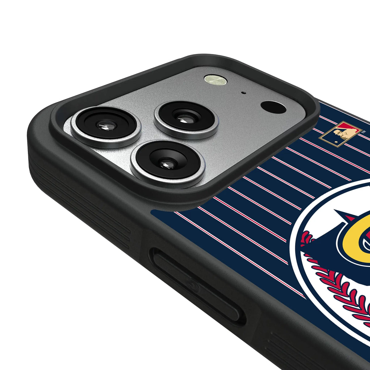 LA Angels 1986-1992 - Cooperstown Collection Pinstripe iPhone Bump Phone Case for Apple iPhone - Detail#Device_iPhone 17 Pro