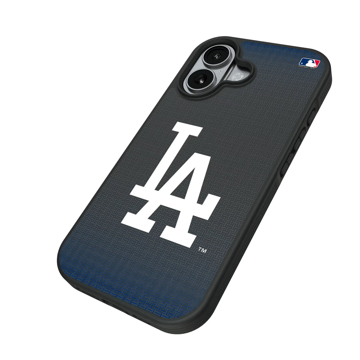 LA Dodgers Linen iPhone Bump Phone Case for Apple iPhone - Isometric View#Device_iPhone 17