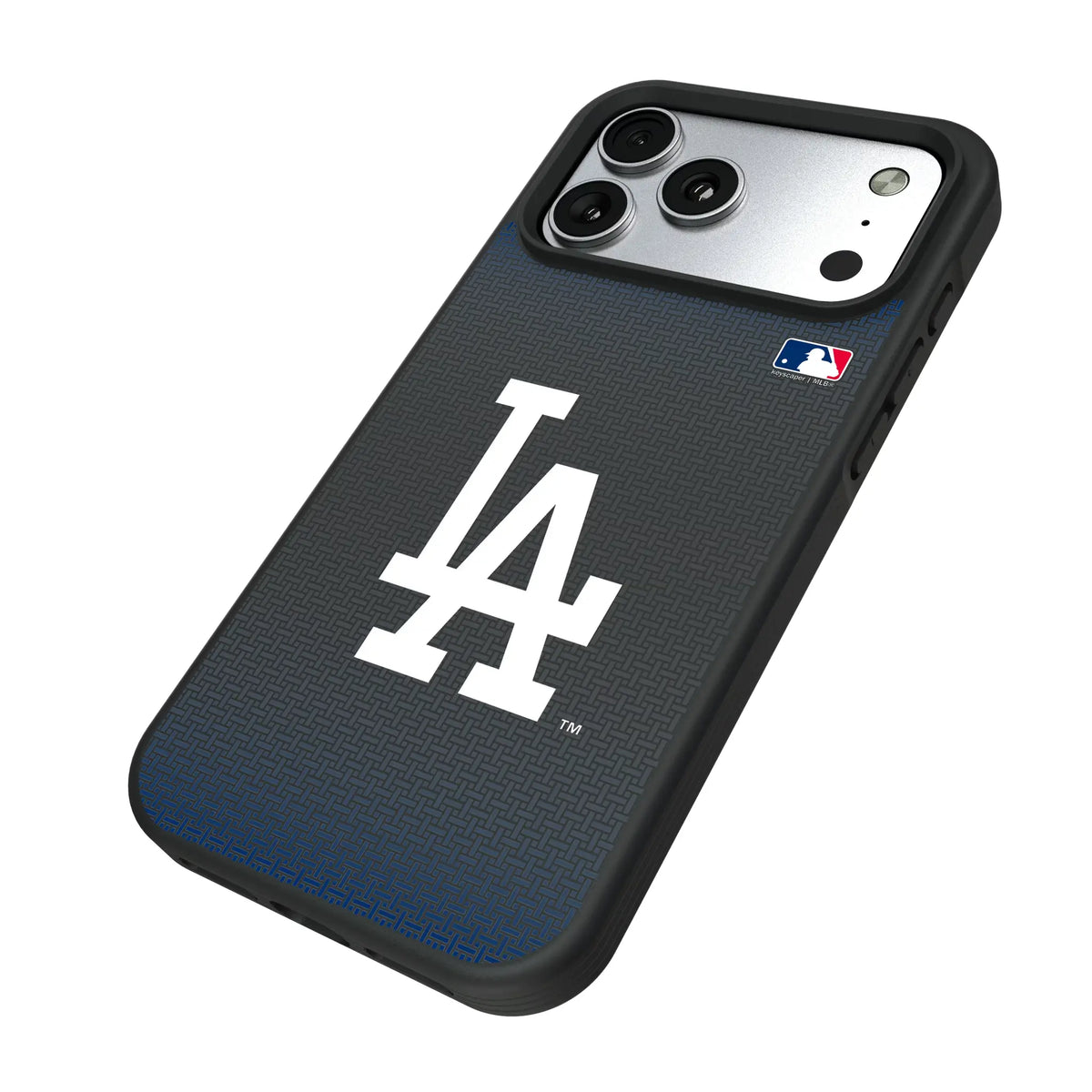 LA Dodgers Linen iPhone Bump Phone Case for Apple iPhone - Isometric View#Device_iPhone 17 Pro Max