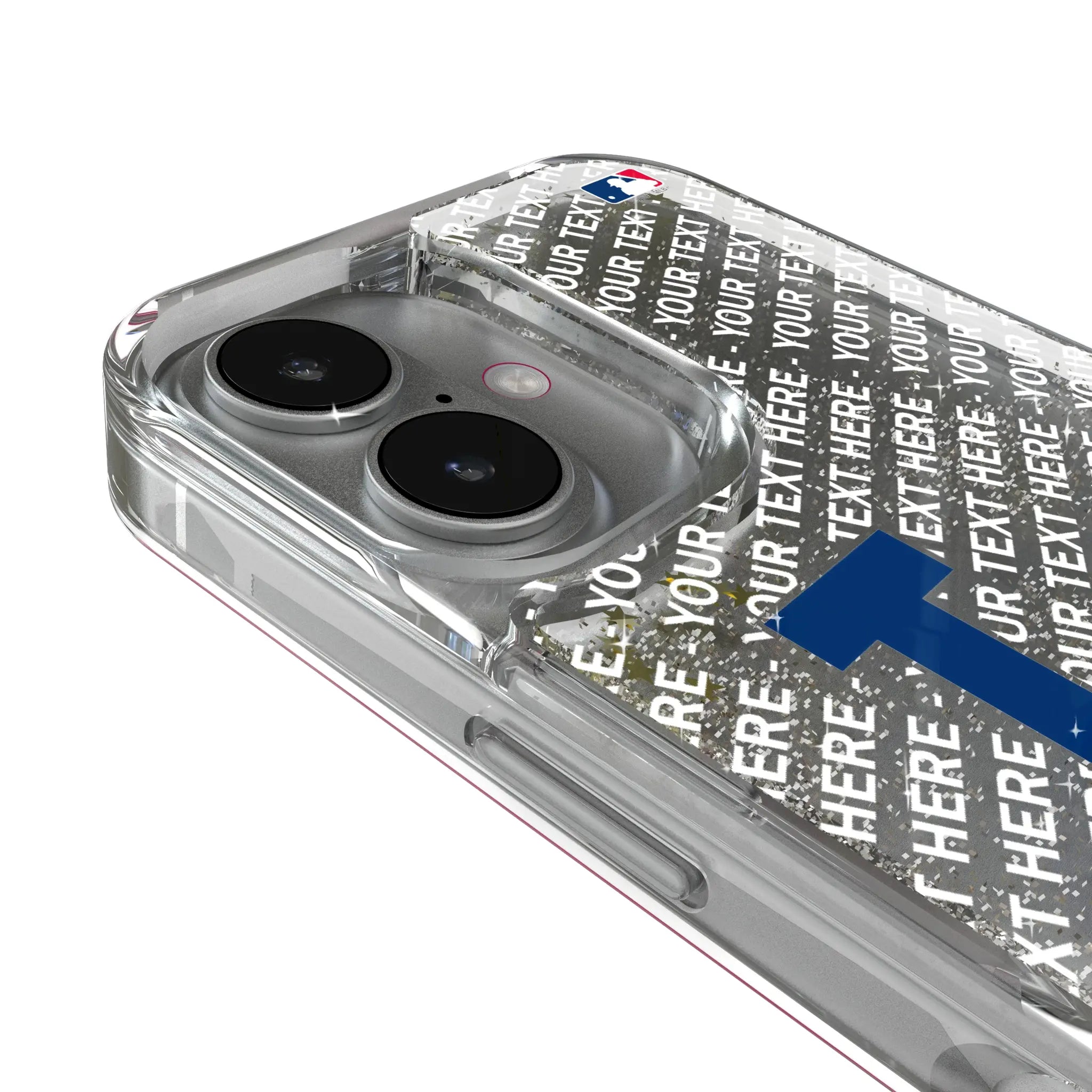 LA Dodgers Personalized EndZone Plus iPhone Glitter Phone Case for Apple iPhone - Detail