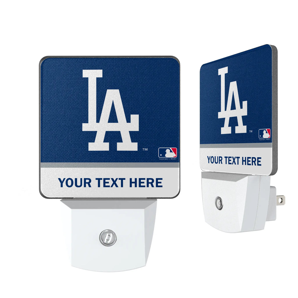 LA Dodgers Personalized Endzone Solid Night Light 2-Pack