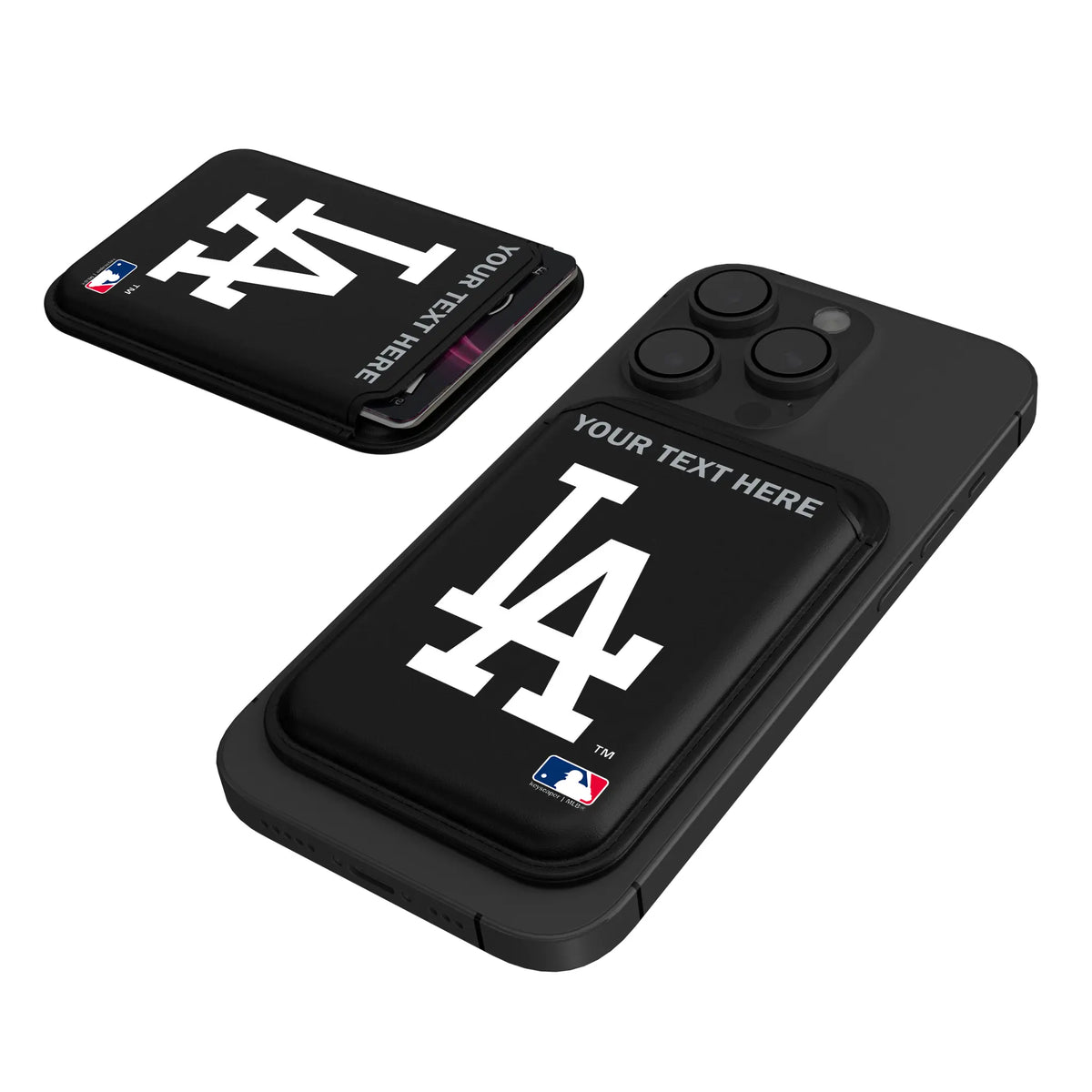 LA Dodgers Personalized Insignia Black Magnetic Credit Card Wallet