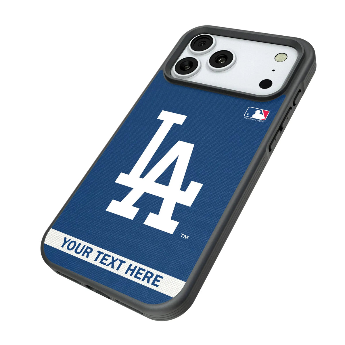 LA Dodgers Personalized Stripe iPhone Bump Phone Case for Apple iPhone - Isometric View#Device_iPhone 18 Pro Max