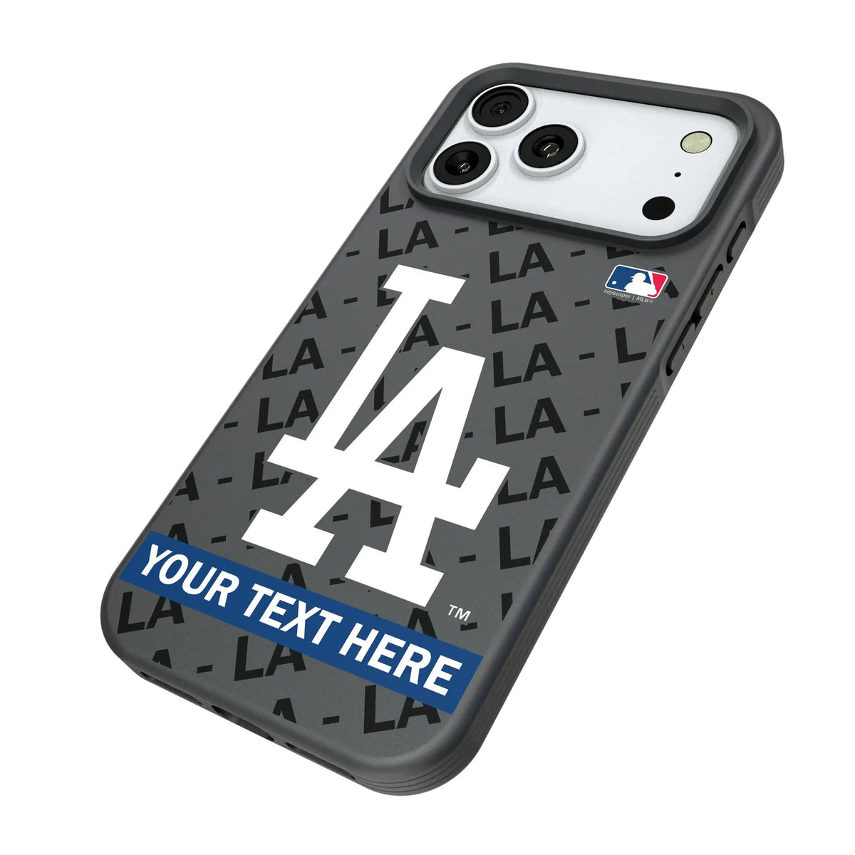 LA Dodgers Personalized Tilt iPhone Bump Phone Case for Apple iPhone - Isometric View#Device_iPhone 18 Pro Max