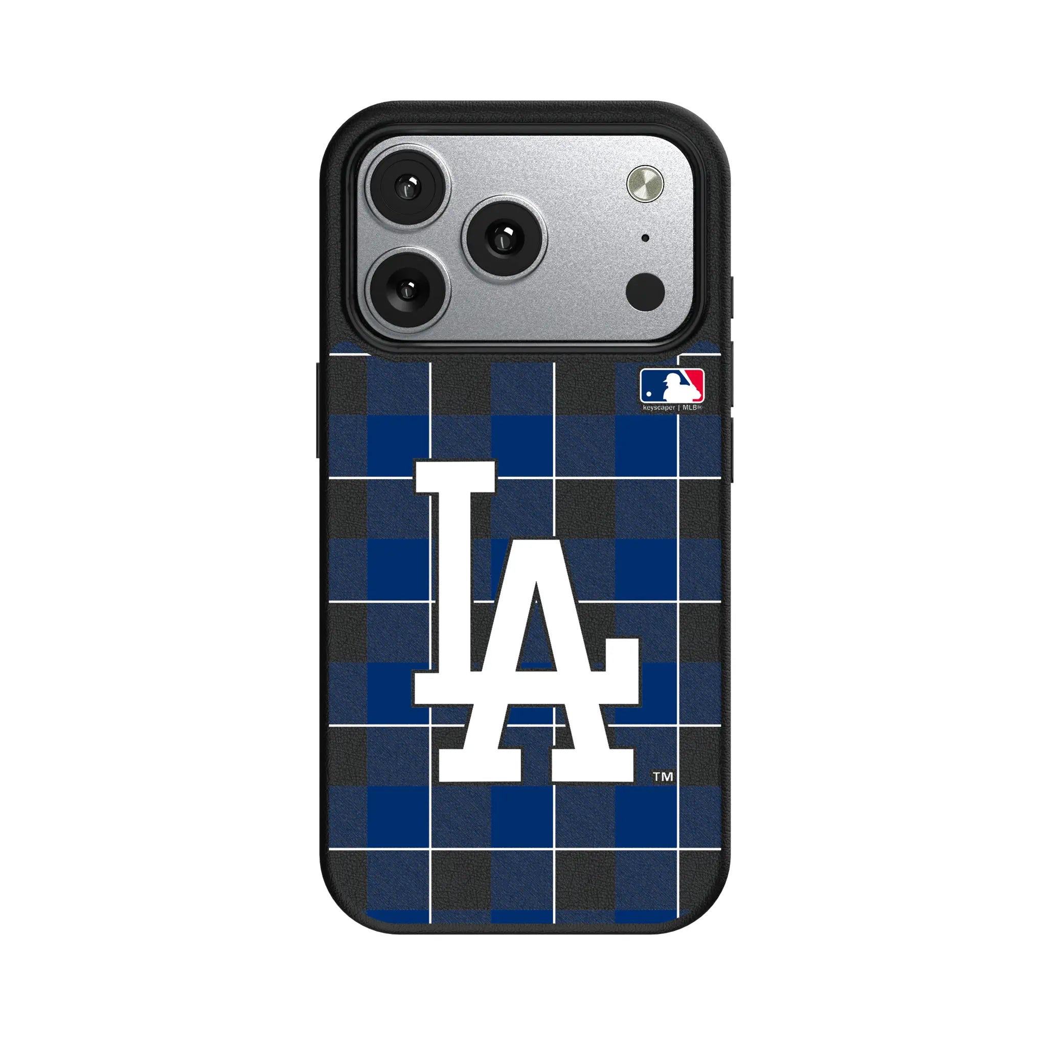 LA Dodgers Plaid iPhone MagSafe Compatible Phone Case for Apple iPhone#Device_iPhone 17 Pro