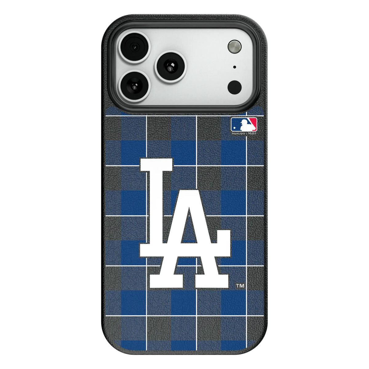 LA Dodgers Plaid MagSafe Compatible Phone Case for Apple iPhone