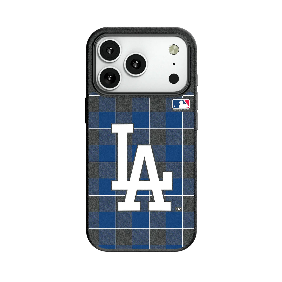 LA Dodgers Plaid MagSafe Compatible Phone Case for Apple iPhone