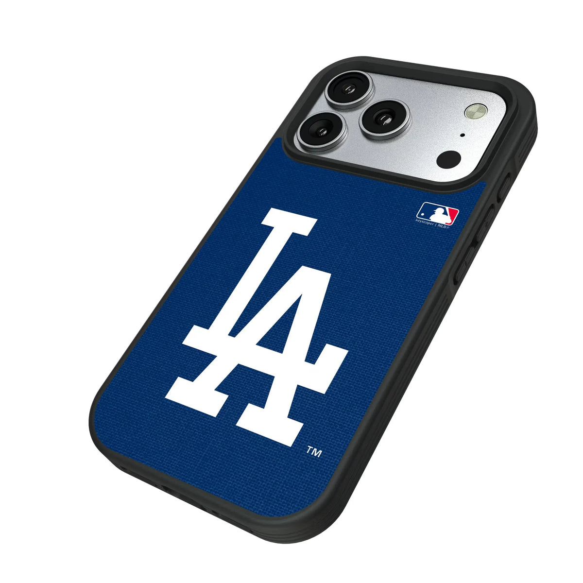 LA Dodgers Solid iPhone Bump Phone Case for Apple iPhone - Isometric View#Device_iPhone 17 Pro
