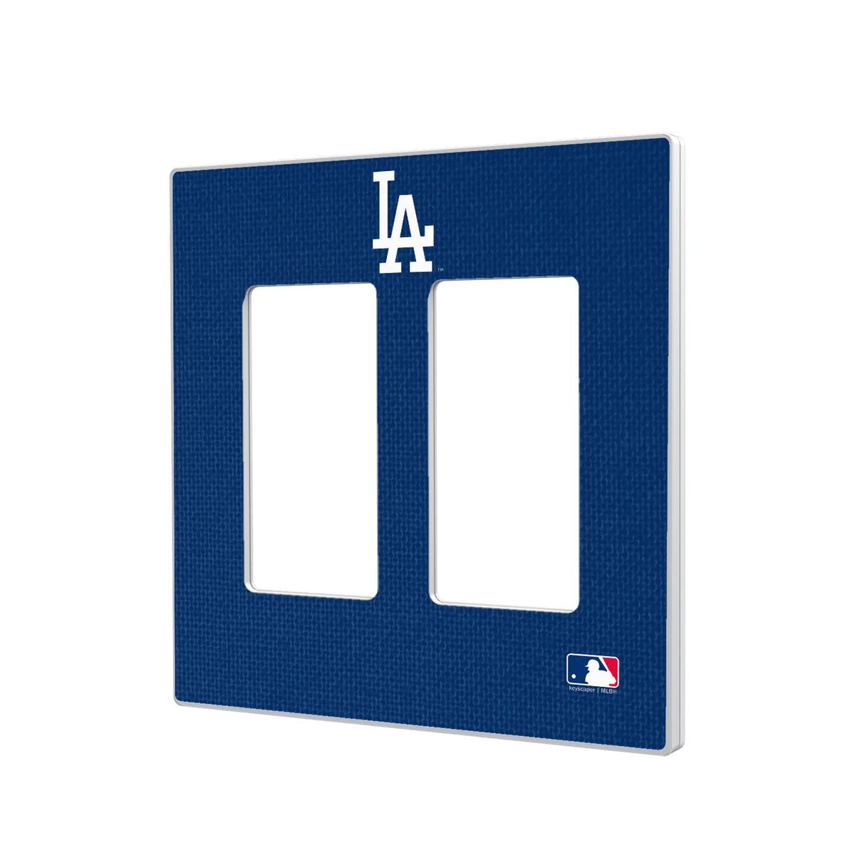 LA Dodgers Solid Hidden-Screw Light Switch Plate#Style_Double Rocker