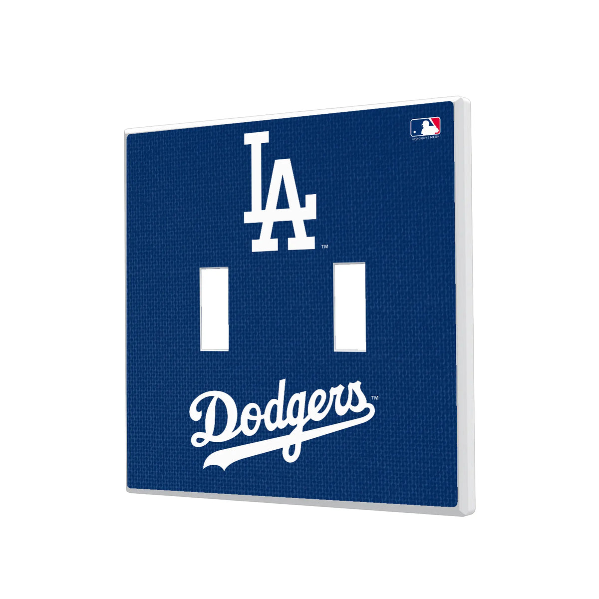 LA Dodgers Solid Hidden-Screw Light Switch Plate#Style_Double Toggle