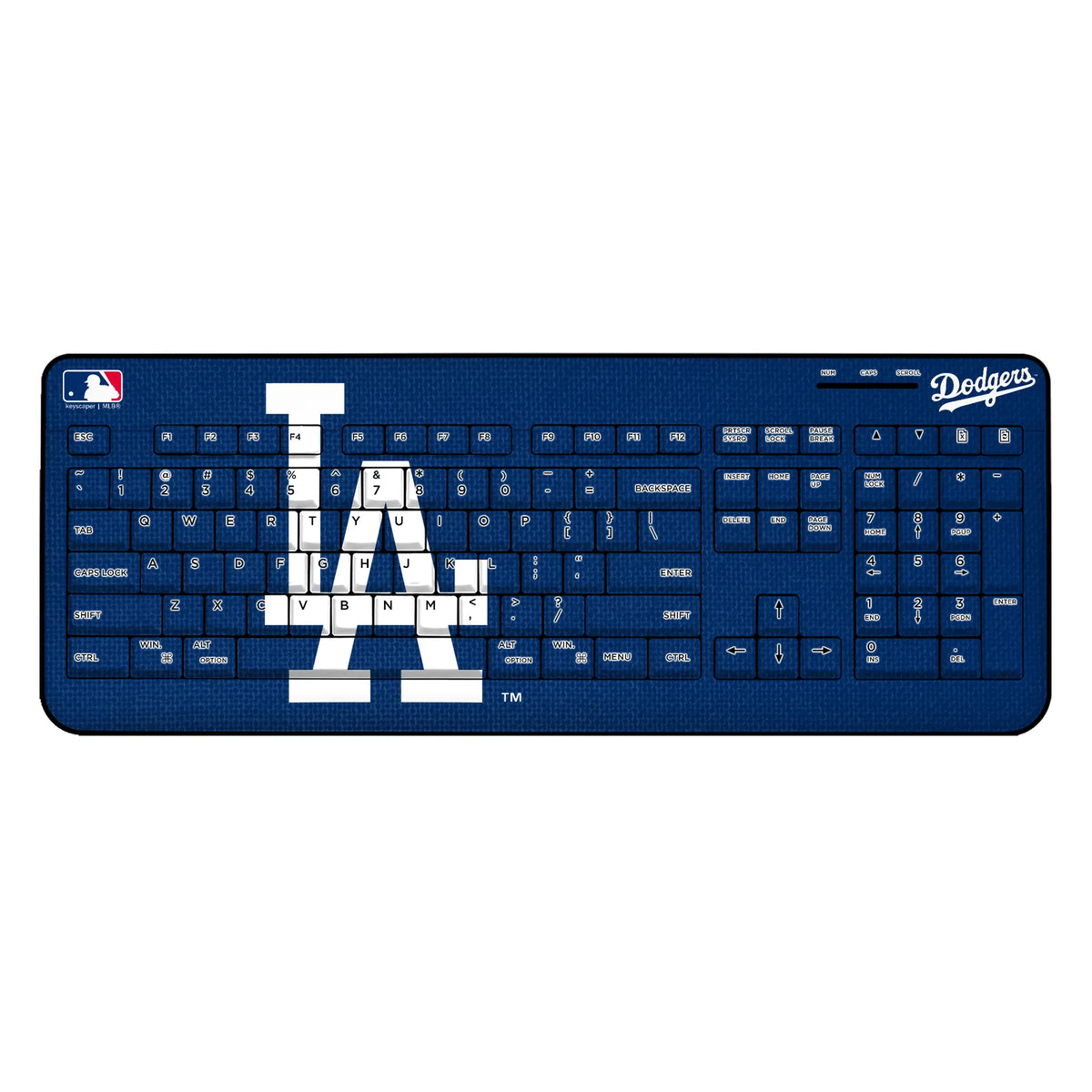 LA Dodgers Solid Wireless USB Keyboard