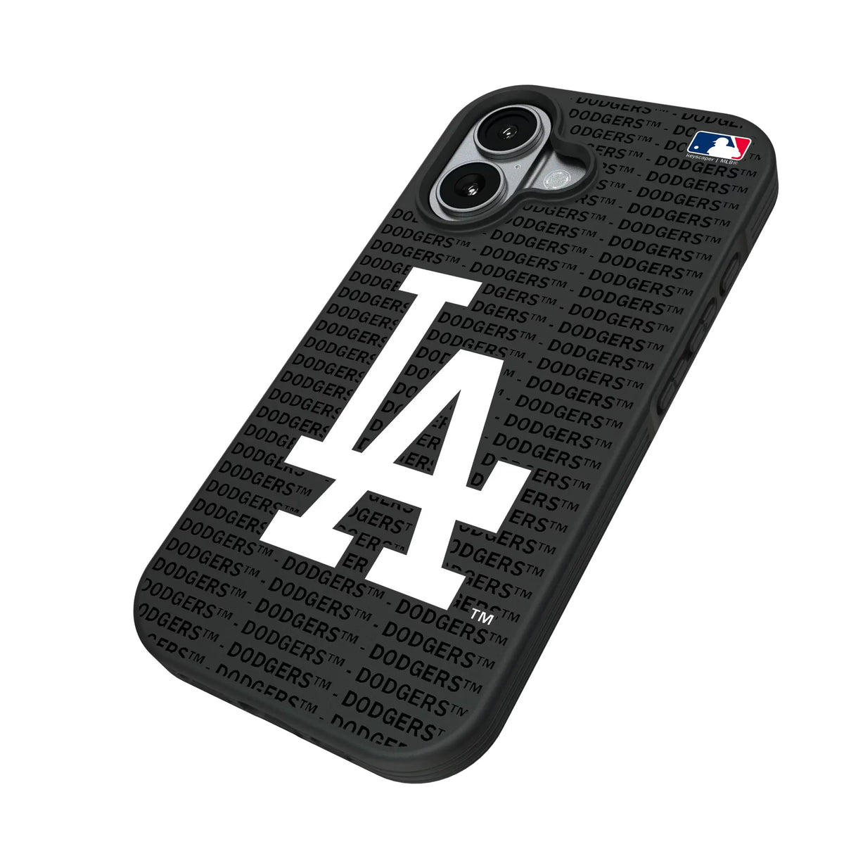 LA Dodgers Text Backdrop iPhone Bump Phone Case for Apple iPhone - Isometric View#Device_iPhone 17