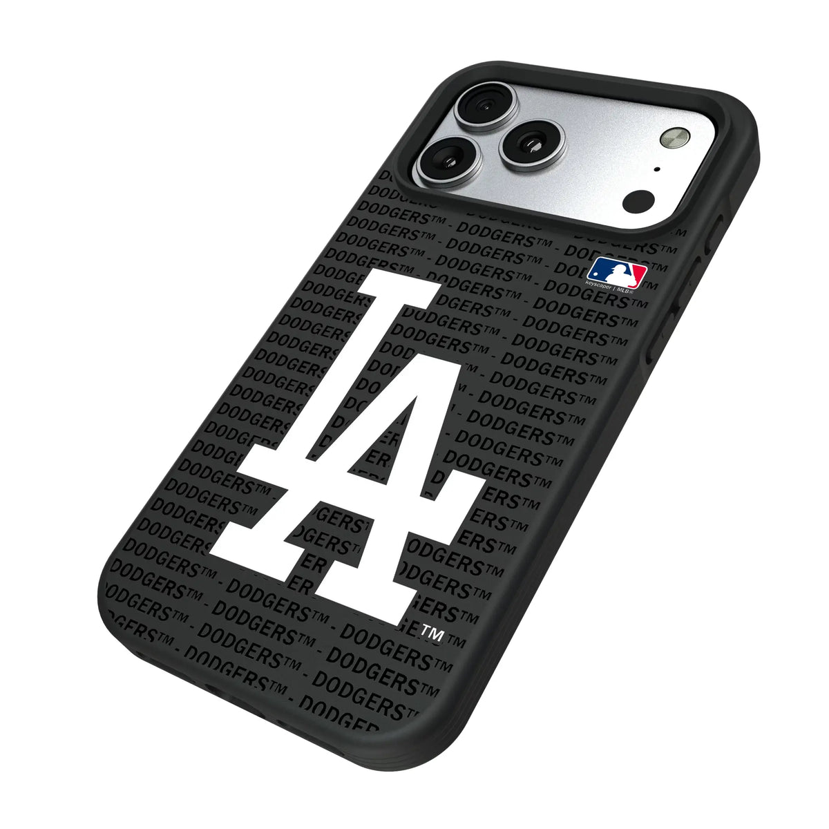 LA Dodgers Text Backdrop iPhone Bump Phone Case for Apple iPhone - Isometric View#Device_iPhone 17 Pro Max