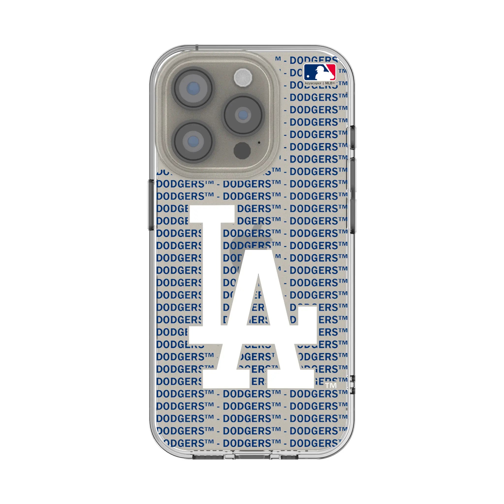 LA Dodgers Text Backdrop iPhone Clear Phone Case for Apple iPhone