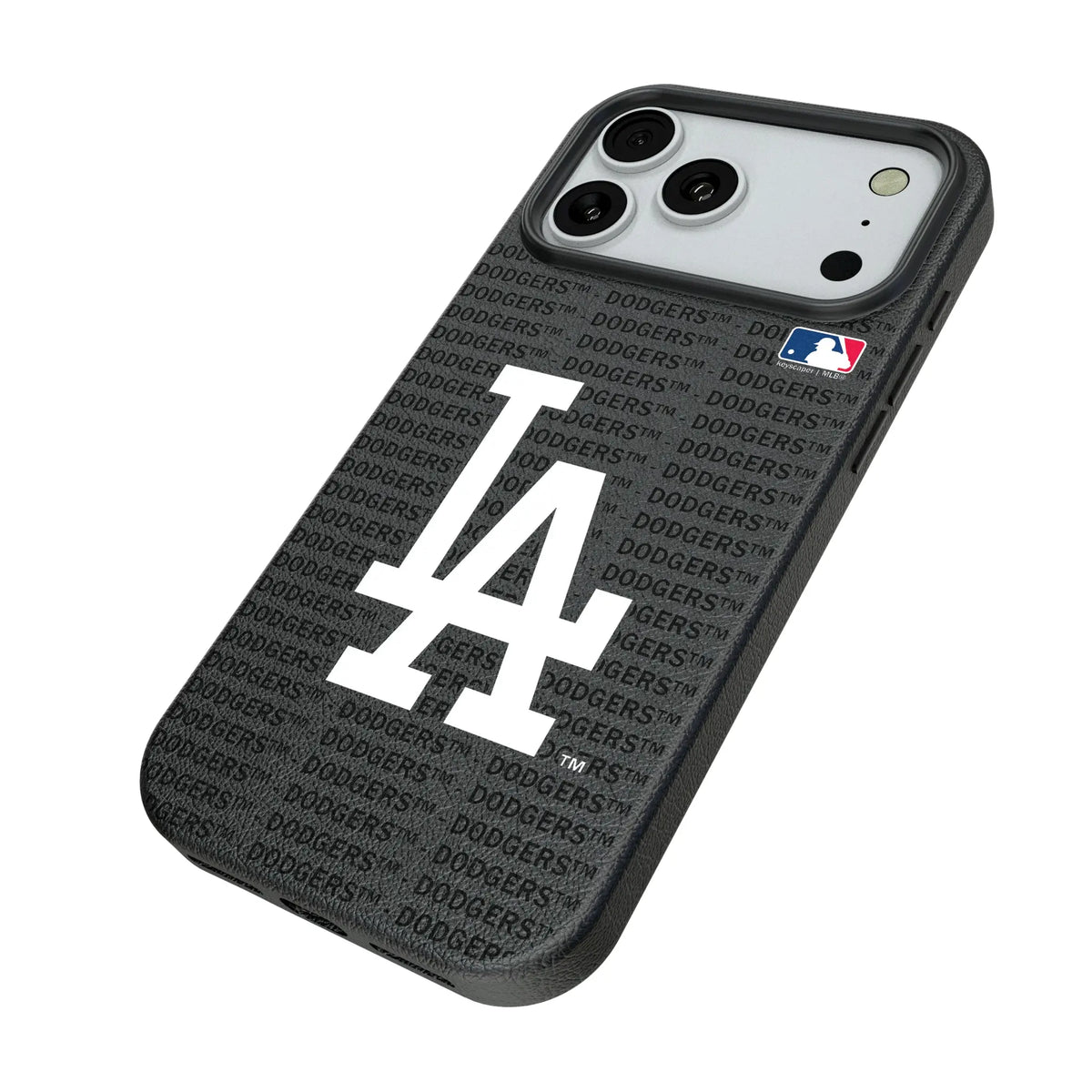 LA Dodgers Text Backdrop iPhone MagSafe Compatible Phone Case for Apple iPhone - Isometric View#Device_iPhone 18 Pro Max